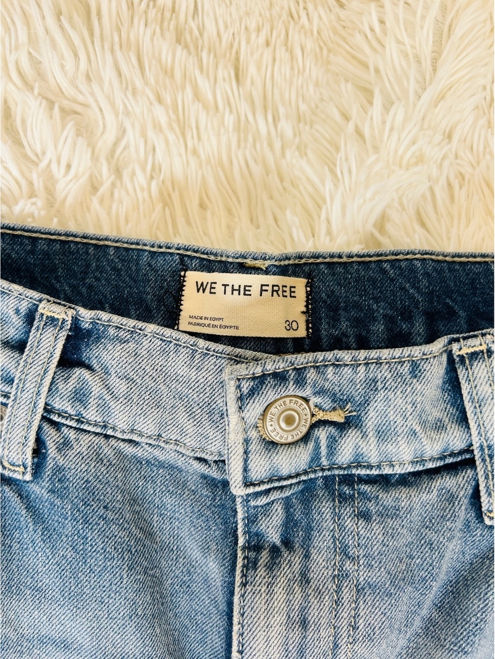 We The Free Women's Size 30 Light Wash Denim Flared Jeans